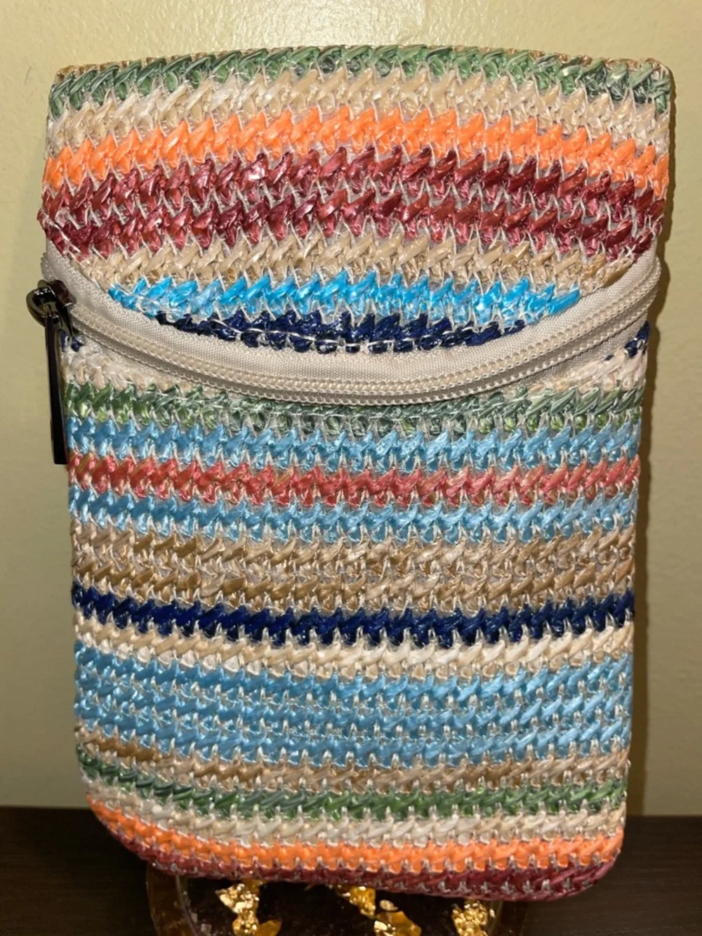 Multicolor Woven Crossbody Phone Bag | Festival Boho Beachy Summer Accessory New